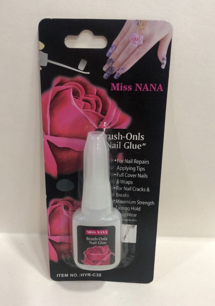 Brushonls NAIL GLUE, MISS NANA, ROSA con negro Mono Store